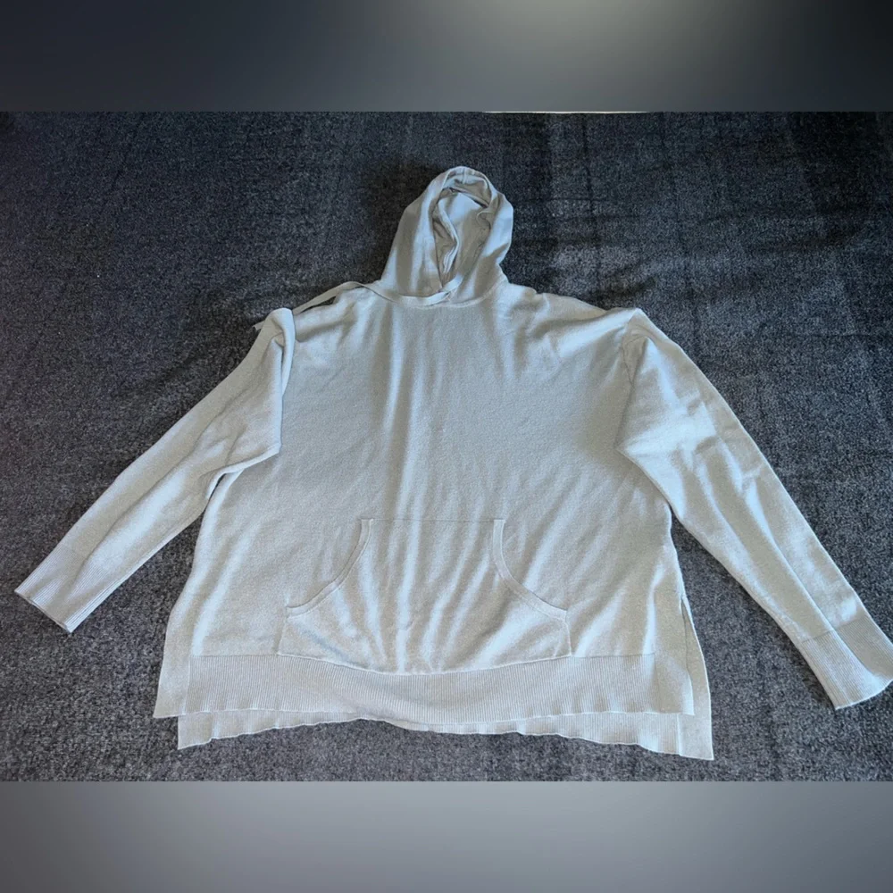 2/30 Womens Gray Grunge‎ Pullover Gorpcore Hoodie Leisurewear Sz large